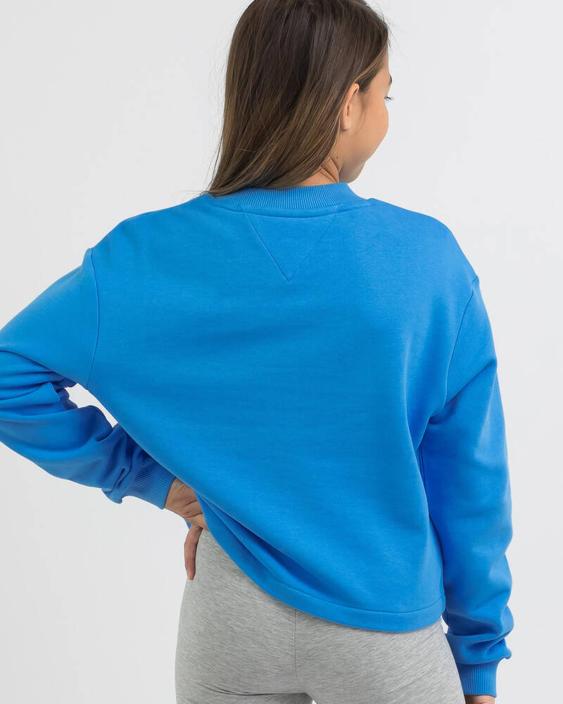 Tommy Hilfiger Girls' Bold Varsity Cropped Sweatshirt for Womens