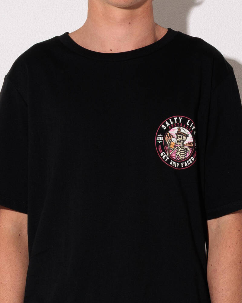 Salty Life Ship Faced T-Shirt for Mens