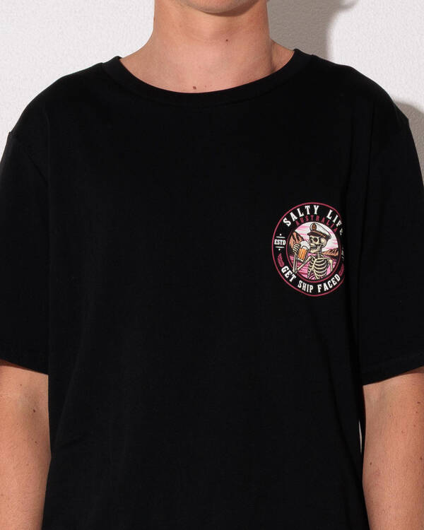 Salty Life Ship Faced T-Shirt for Mens