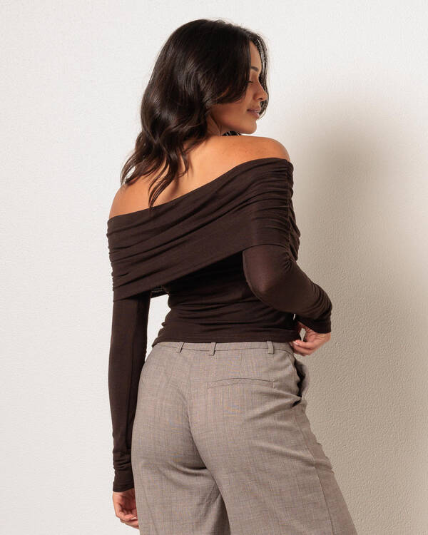 Ava And Ever Whitney Off Shoulder Long Sleeve Top for Womens