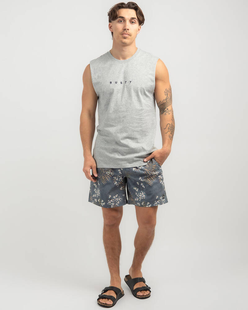 Rusty Peking Elastic Board Shorts for Mens
