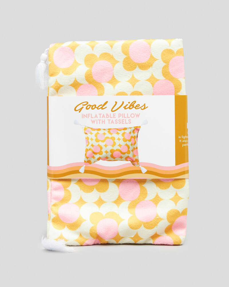 Get It Now Retro Dot Inflatable Beach Pillow for Womens