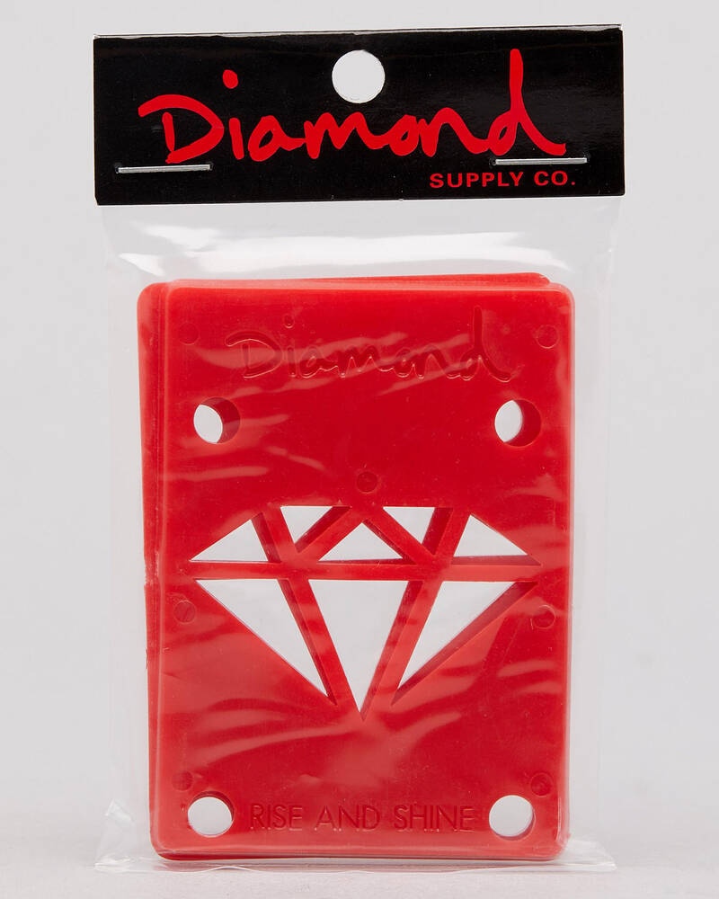 Diamond Supply Co Red 1/8 Skateboard Riser Pads for Unisex image number null
