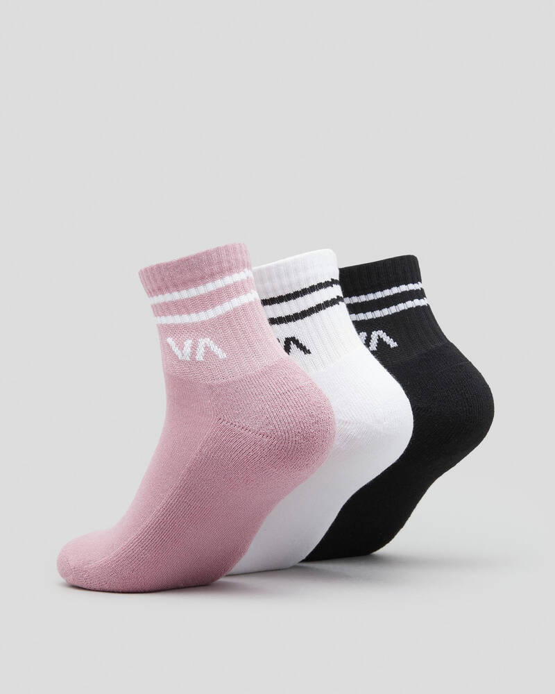 RVCA Womens VA Mini Crew Sock Pack for Womens