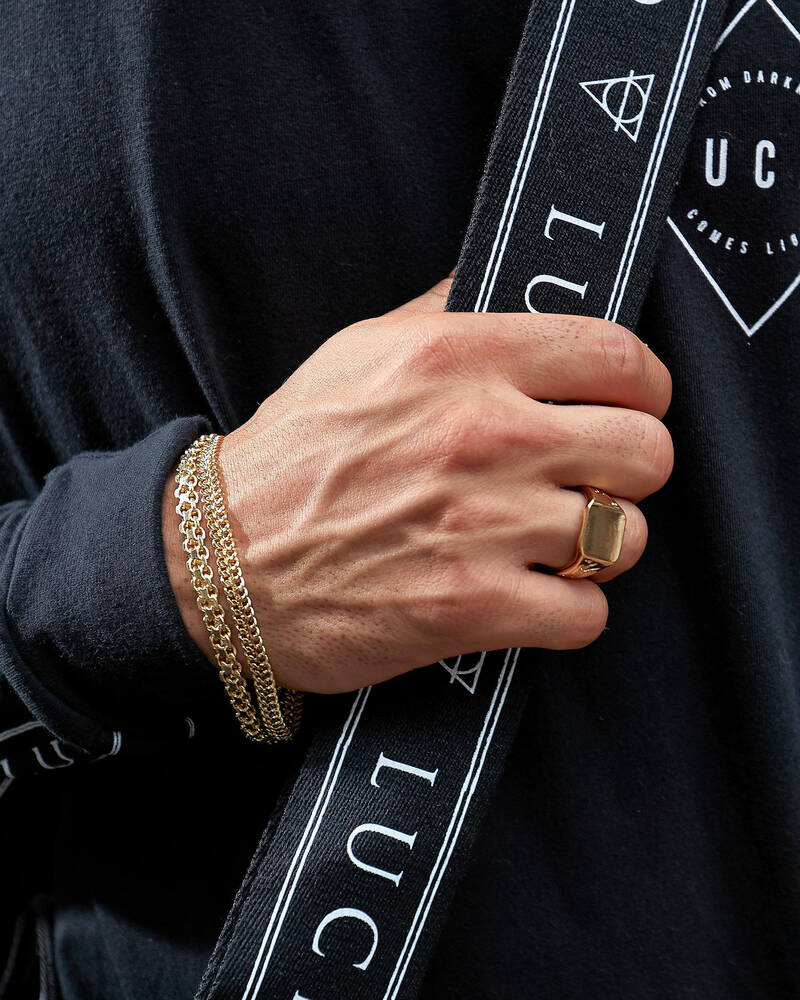 REPUBLIK Gold Signet Ring for Mens