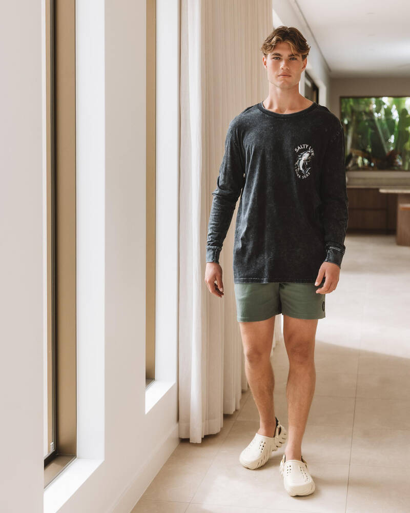Salty Life Vision Elastic Waist Shorts for Mens