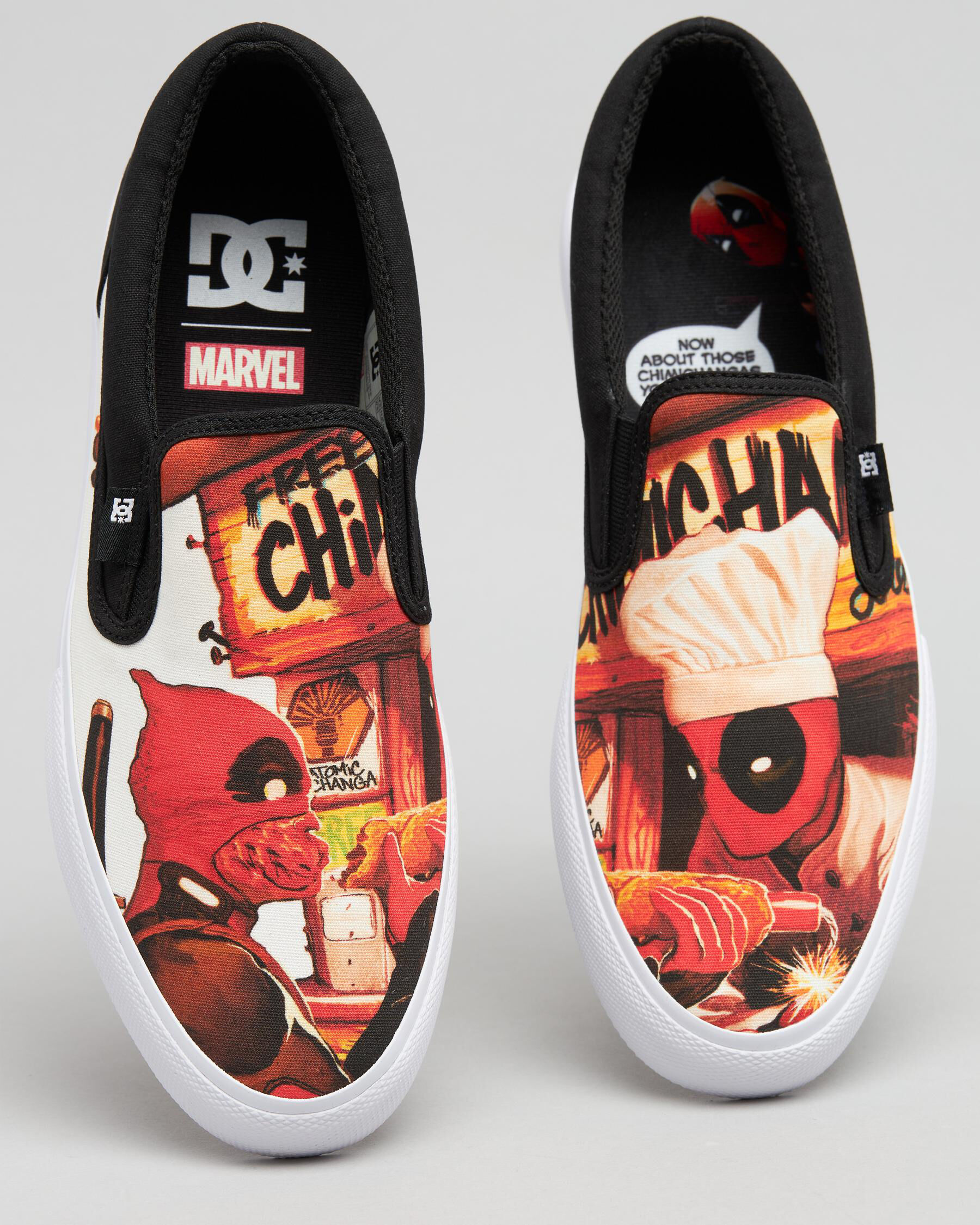 deadpool slip on shoes
