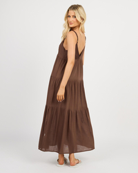 Rhythm Classic Tiered Midi Dress for Womens image number null