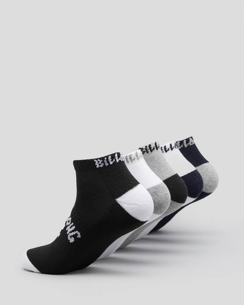 Billabong Boys' Ankle Socks 5 Pack for Mens