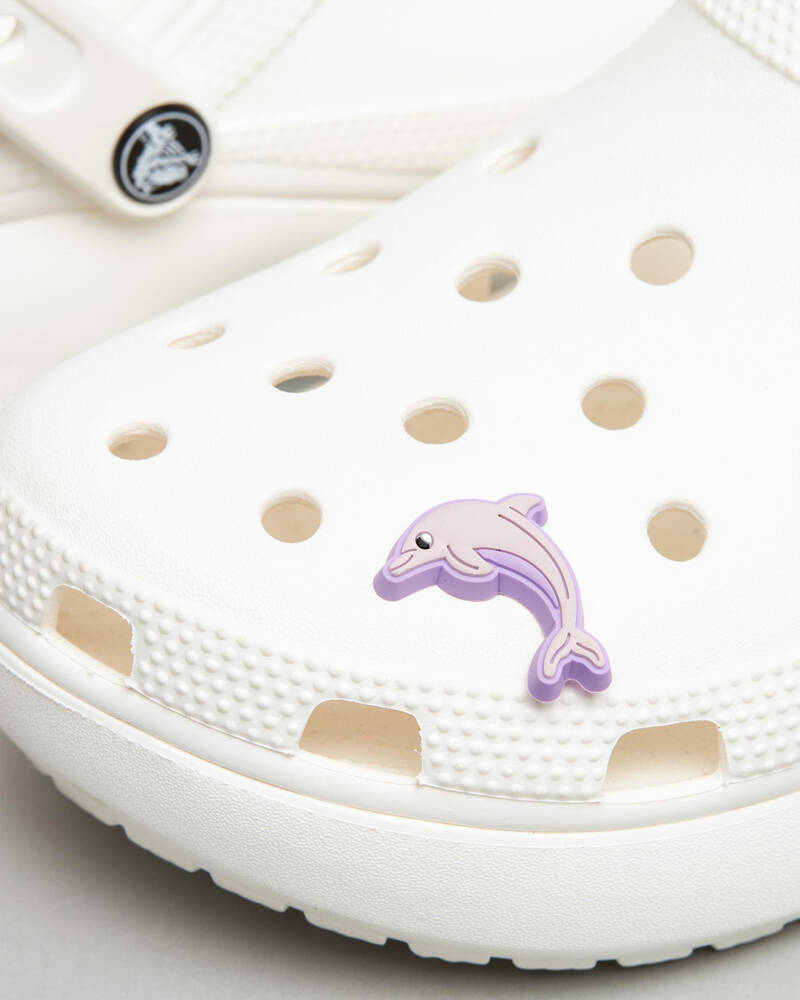 Crocs Purple Dolphin Jibbitz for Unisex