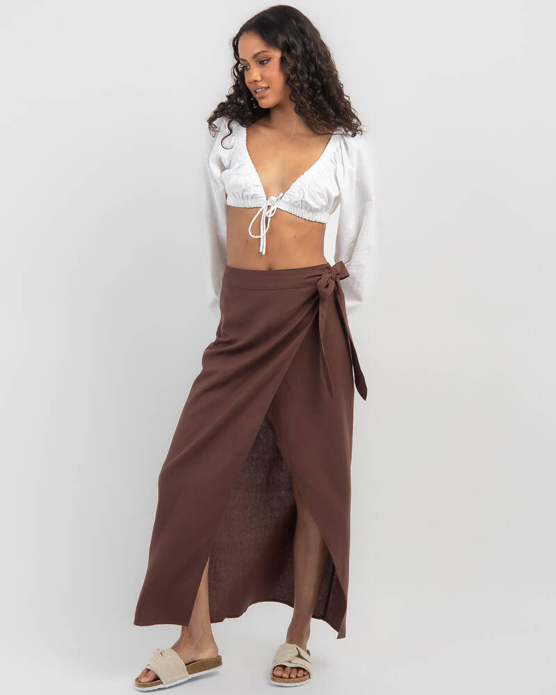 Rhythm Lucinda Maxi Skirt for Womens