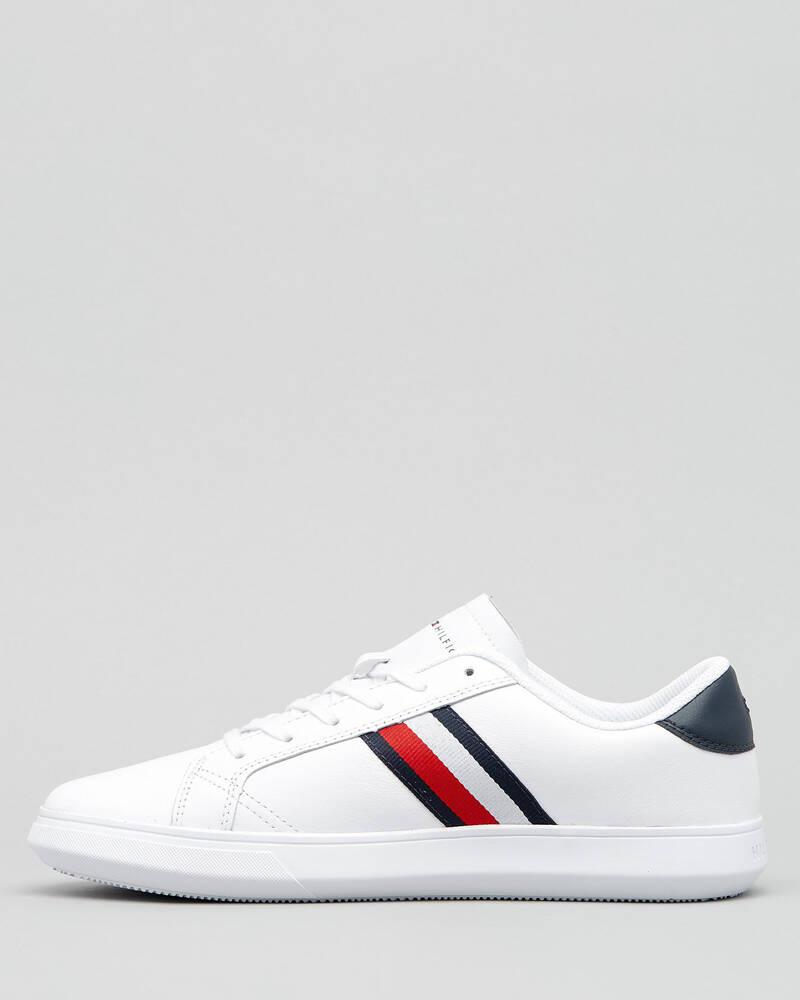 Tommy Hilfiger Essential Leather Trainer Shoes for Mens