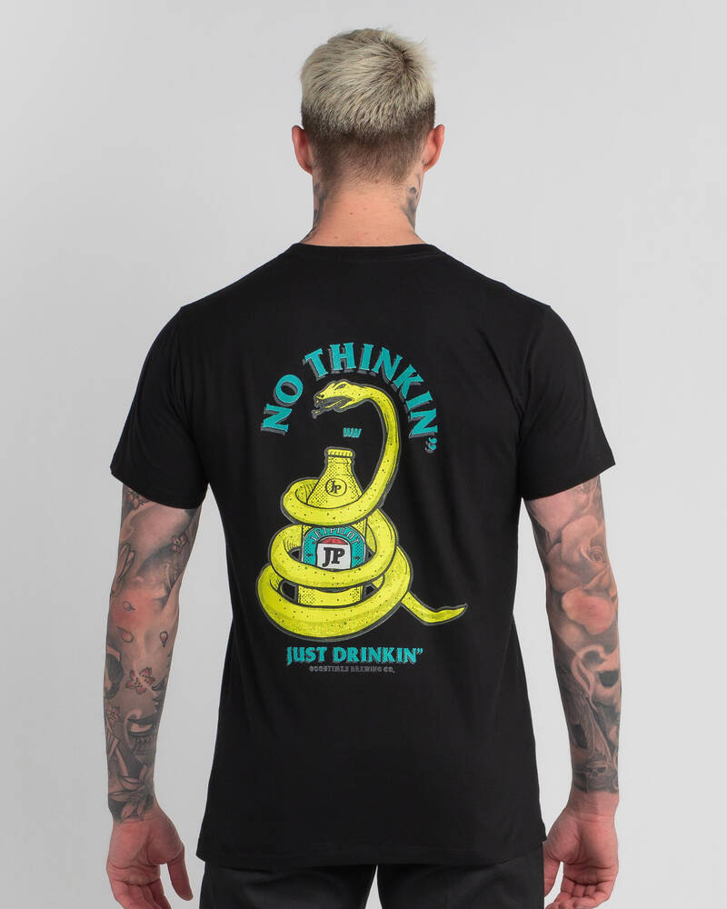 Shop Jetpilot Snake Beer TShirt In Black/teal Fast Shipping & Easy