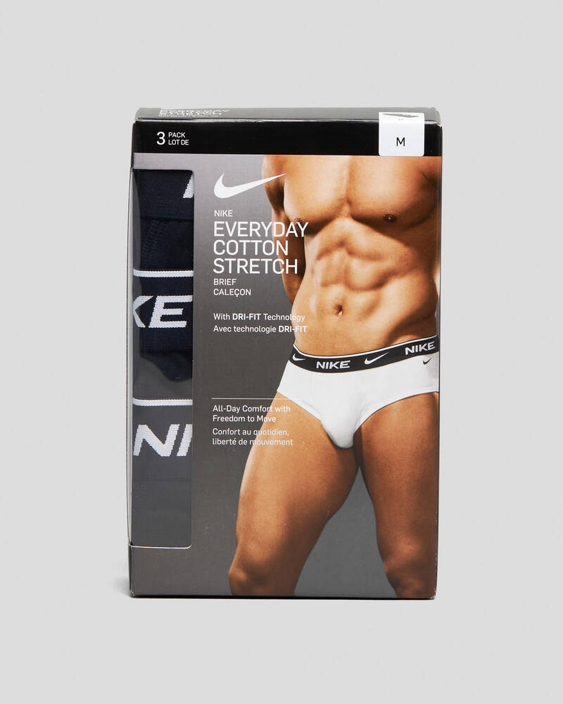 Nike Everyday Cotton Stretch Brief 3 Pack for Mens