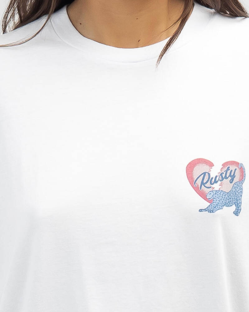 Rusty Heartbreaker Oversized T-Shirt for Womens