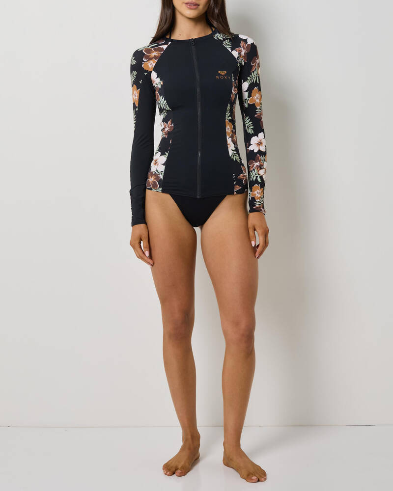 Roxy Full Zip Long Sleeve Rash Vest for Womens