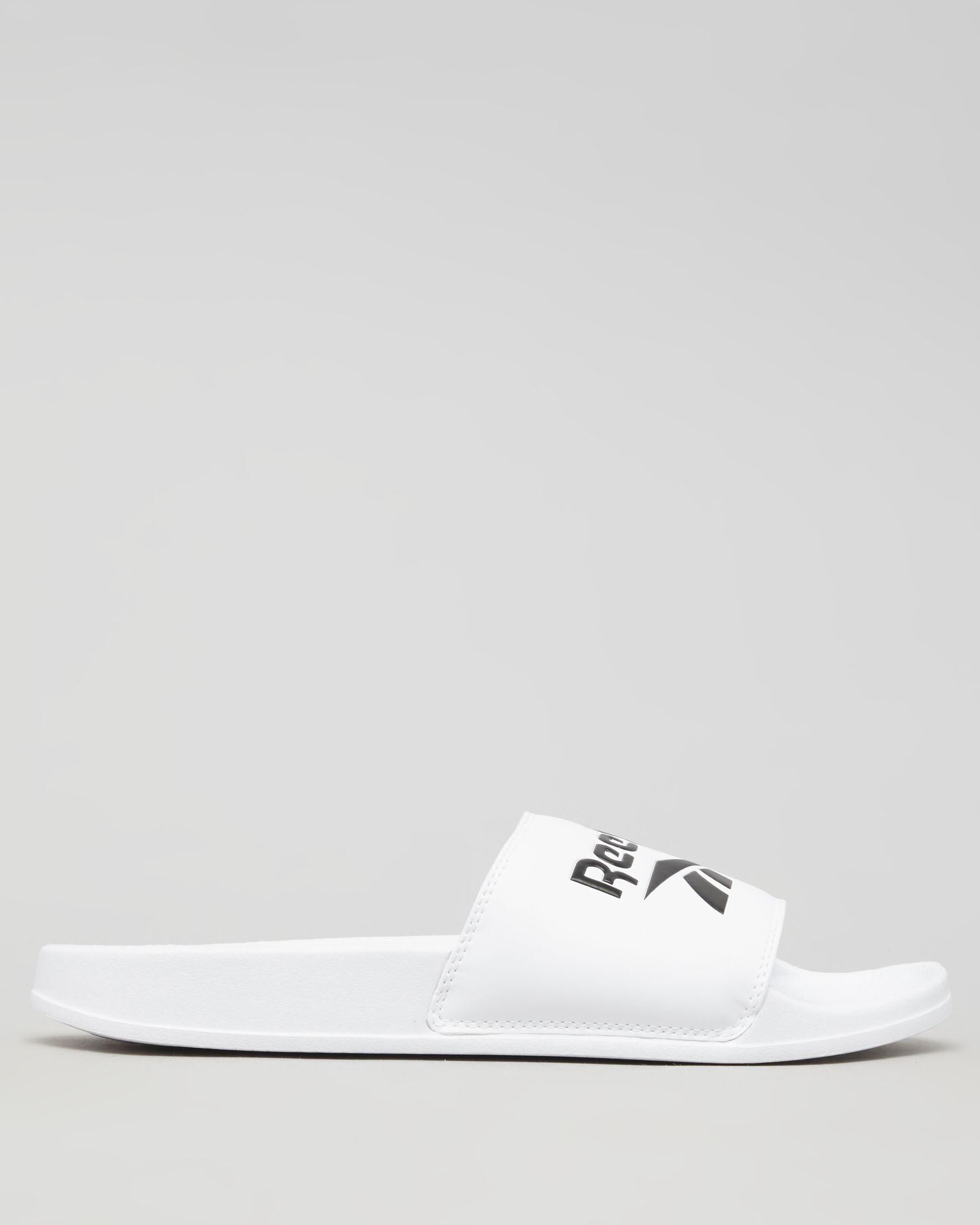 Reebok Classic Slides In White/black 