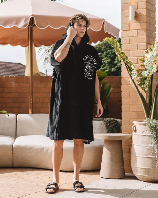 Salty Life Down Under Hooded Towel for Mens