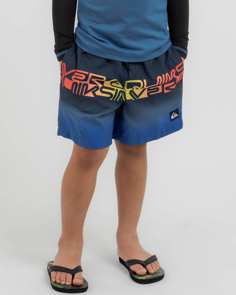 Quiksilver Toddlers' Word Block Volley Beach Shorts for Mens