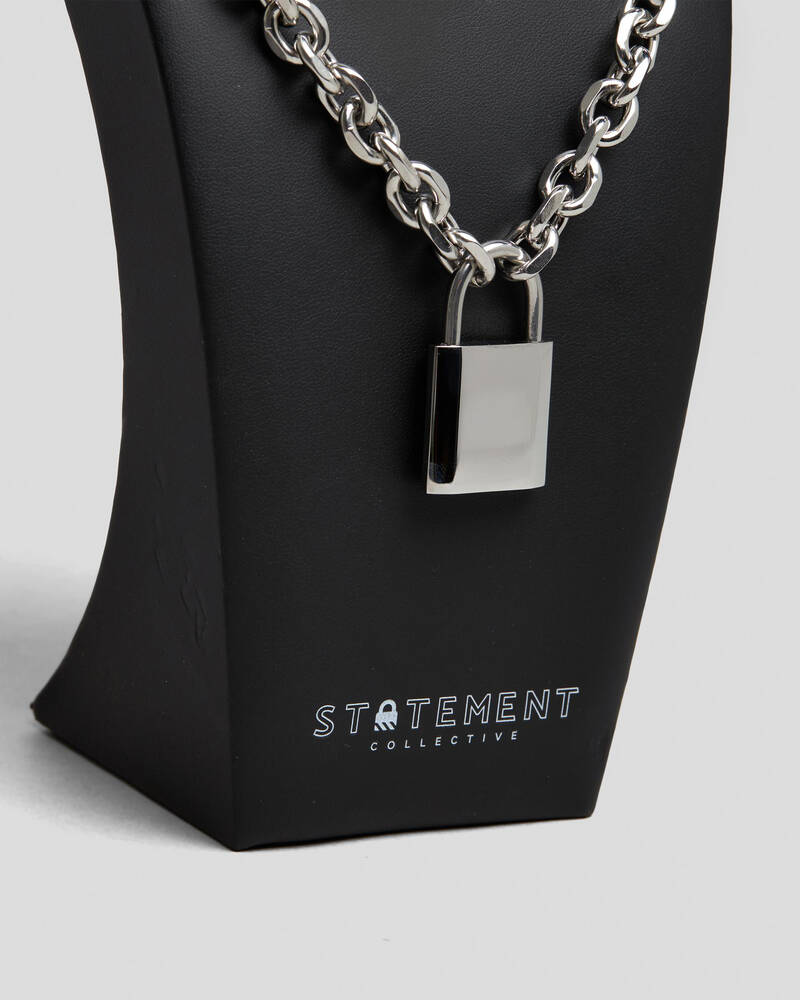 Statement Collective Lock & Chain Necklace for Mens