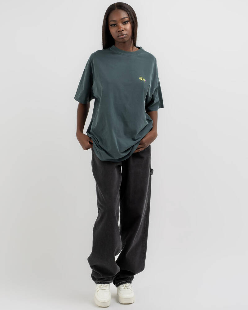 Stussy Graffiti Pigment Relaxed T-Shirt for Womens