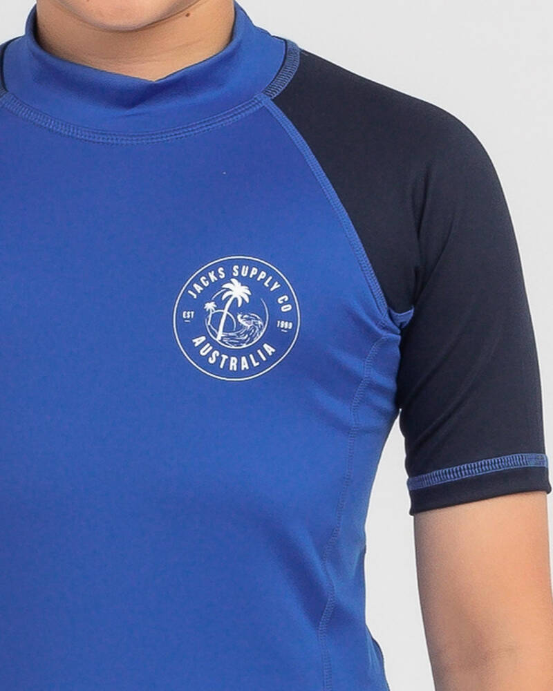 Jacks Boys' Clan Short Sleeve Rash Vest for Mens