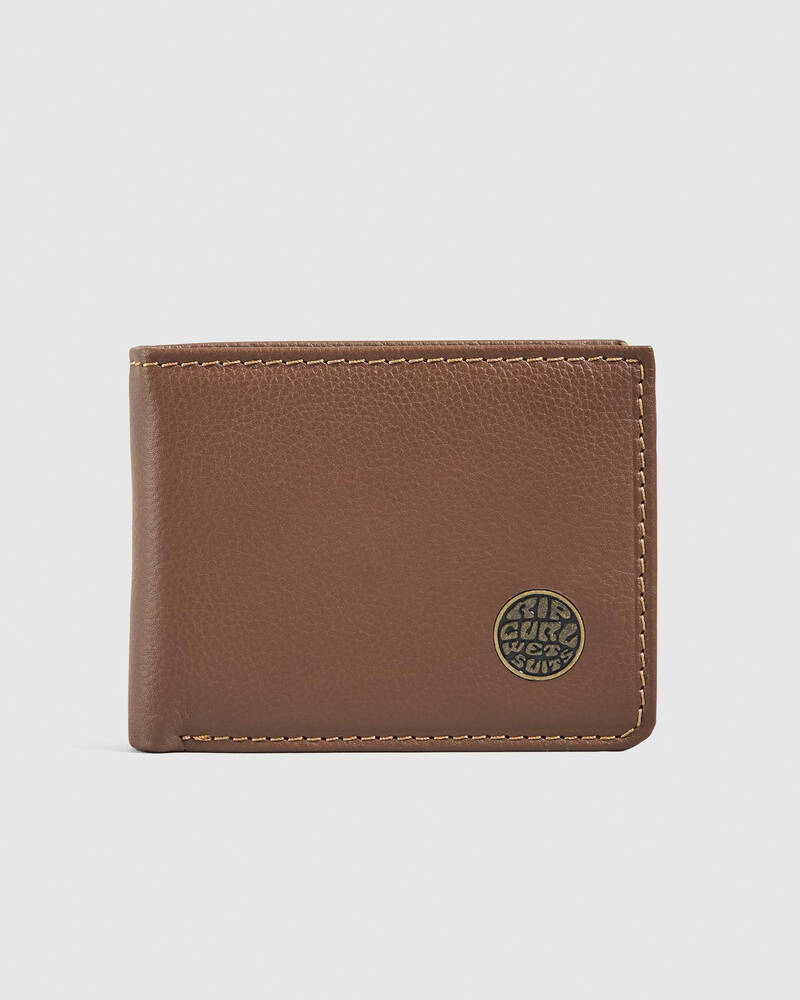 Rip Curl Wetsuit Logo RFID All Day Leather Wallet for Mens