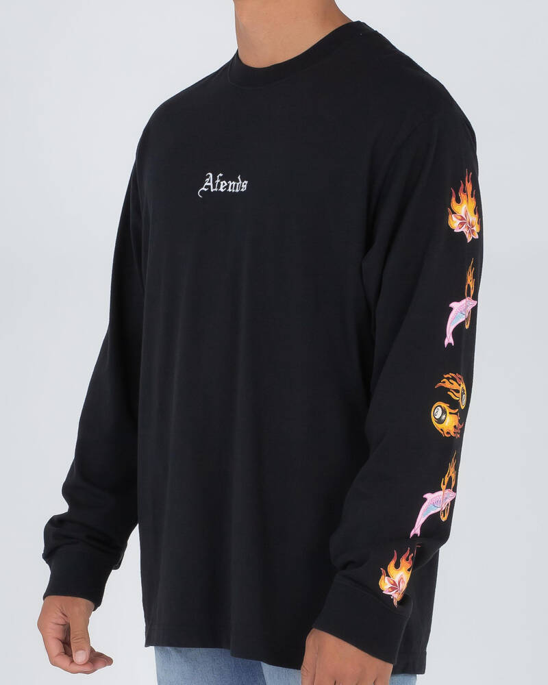 Afends 8 Ball Long Sleeve T-Shirt for Mens