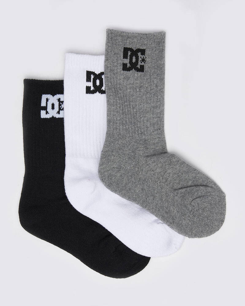 DC Shoes Boys' 3 Pack Crew Socks for Mens image number null