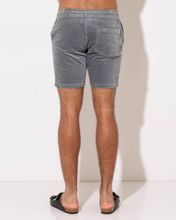 Skylark Shale Elastic Waist Shorts for Mens