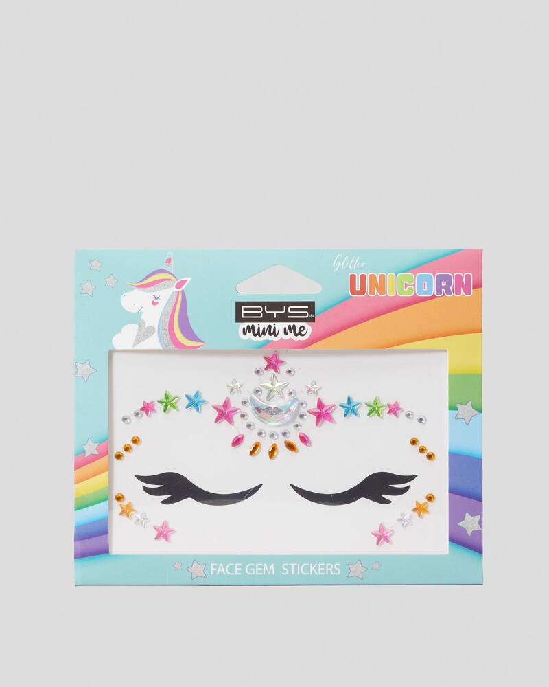 BYS Glitter Unicorn Face Gem Stickers for Womens