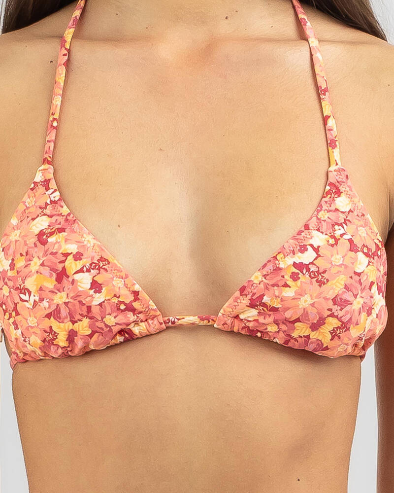 Rhythm Zadie Floral Sliding Triangle Bikini Top for Womens