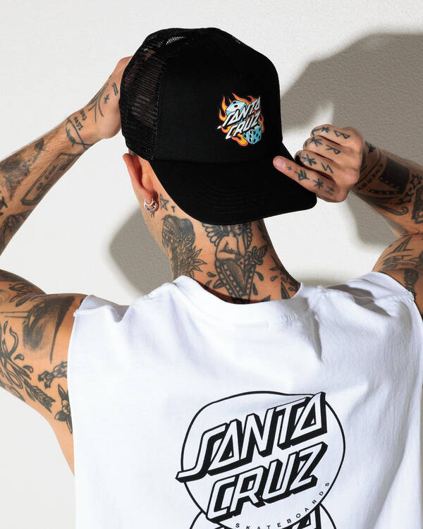 Flaming Dice Trucker Cap