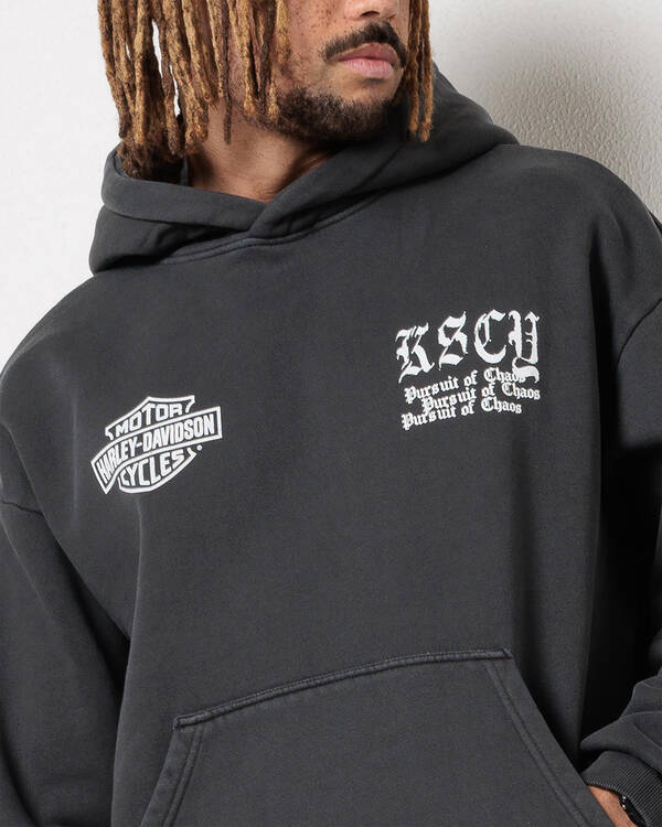 Kiss Chacey Harley-Davidson Cycles Relaxed Hoodie for Mens