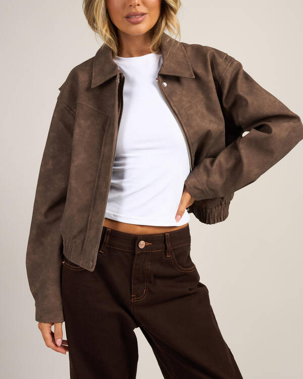 Ava And Ever Brando Faux Leather Jacket for Womens