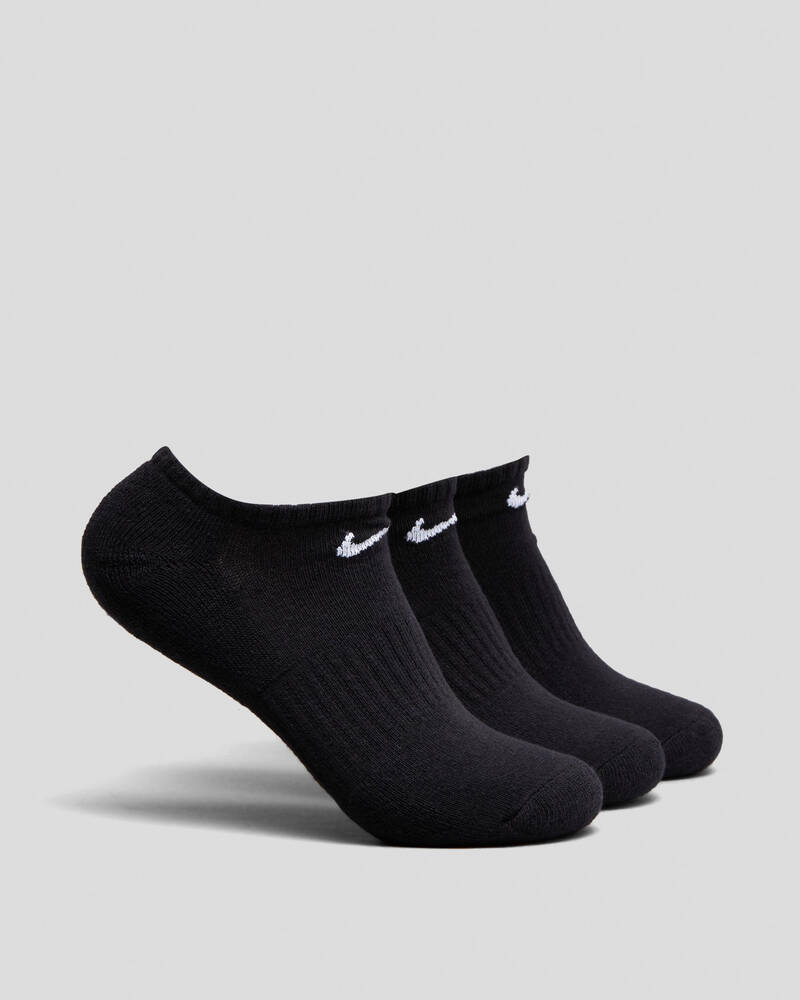 Nike Womens Everyday Cushioned No Show Socks 3 Pack for Womens