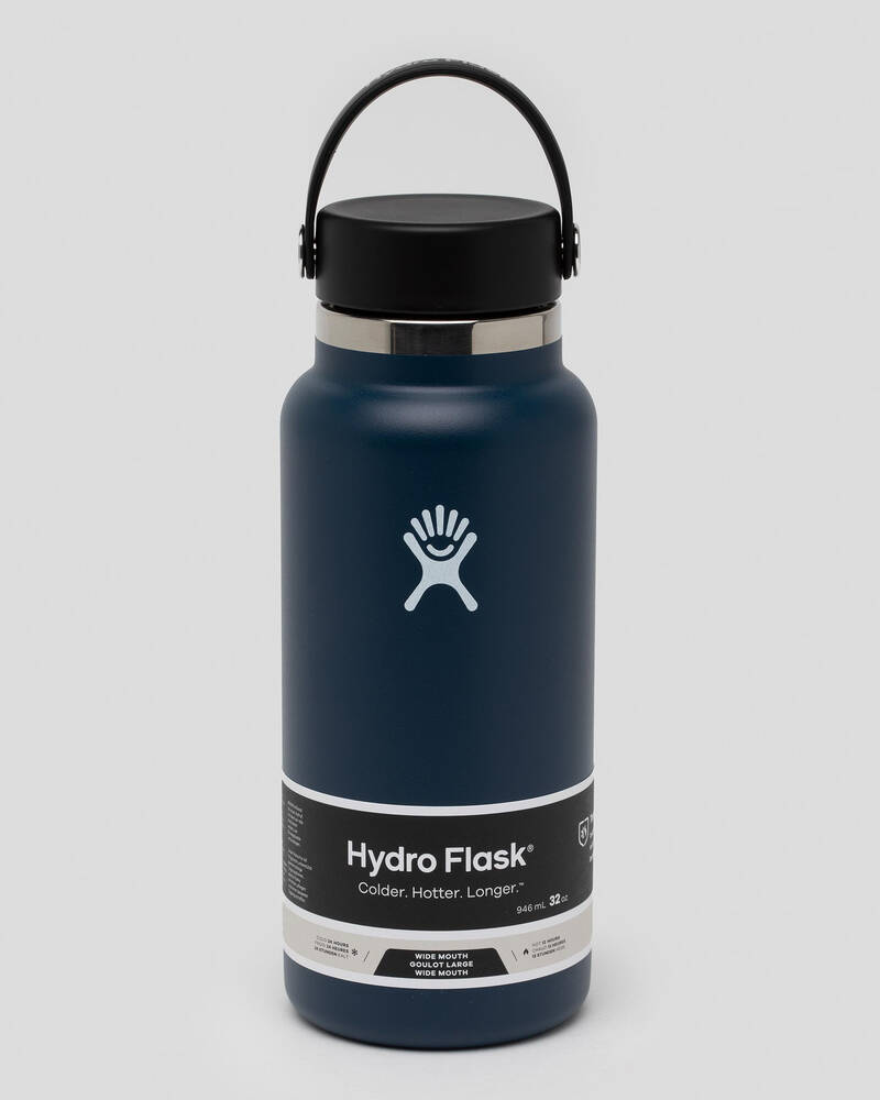 Shop Hydro Flask 32oz Wide Mouth Drink Bottle In Indigo Fast Shipping
