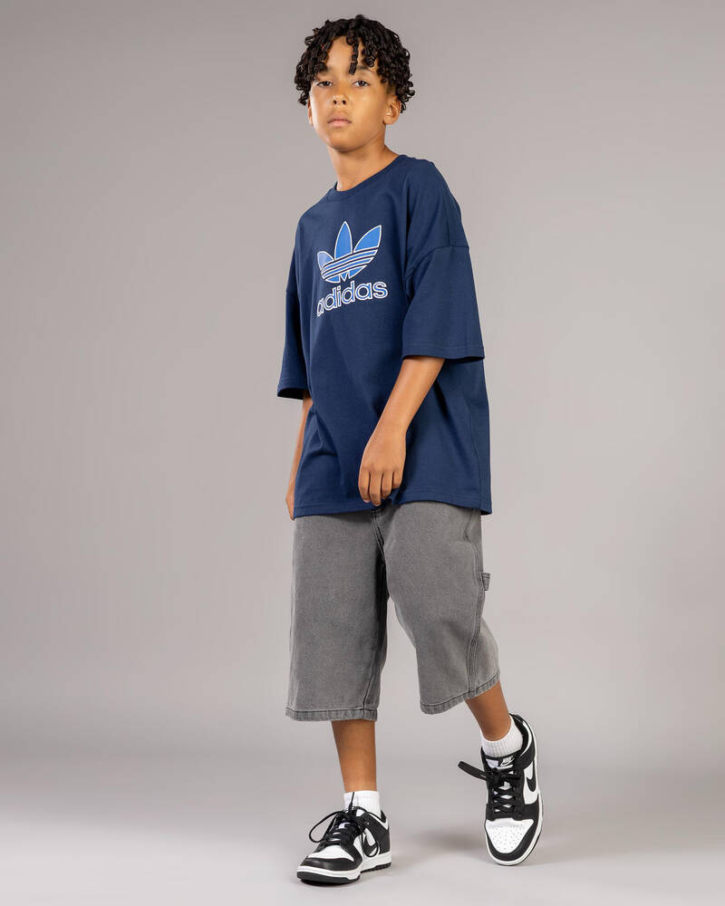 adidas Boys' Trefoil Big Logo T-Shirt for Mens