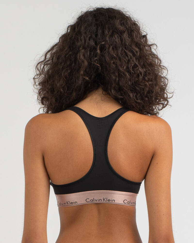 Calvin Klein Cotton Metallic Unlined Bralette for Womens