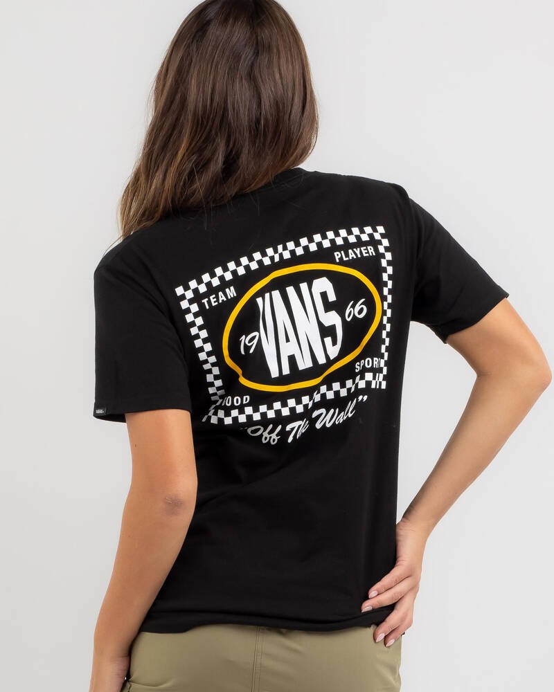 Vans Team Player Checkerboard T-Shirt for Womens