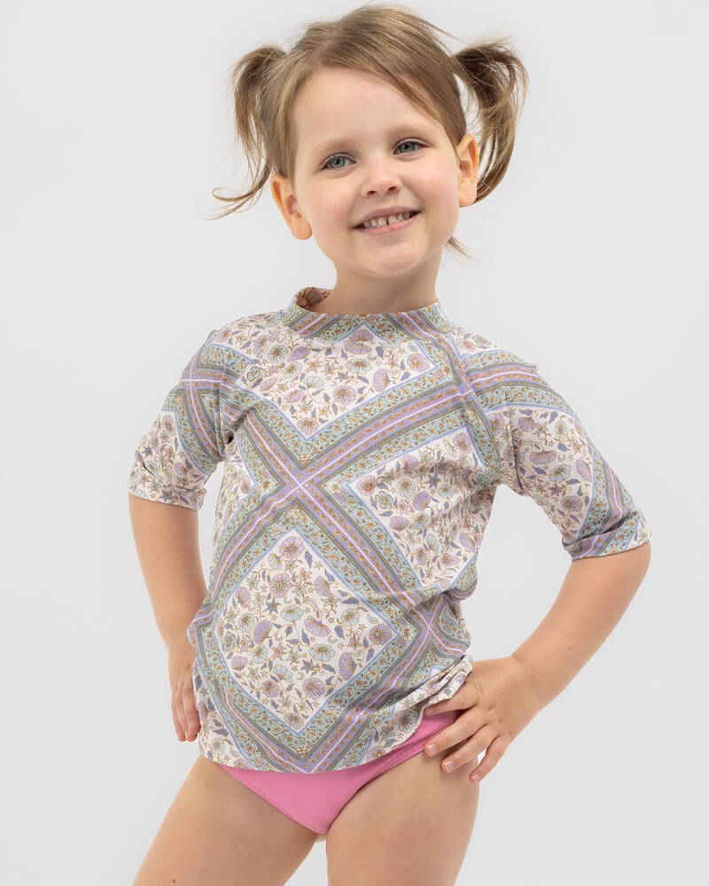 Rip Curl Toddlers' Moonflower Tides Short Sleeve Rash Vest for Womens