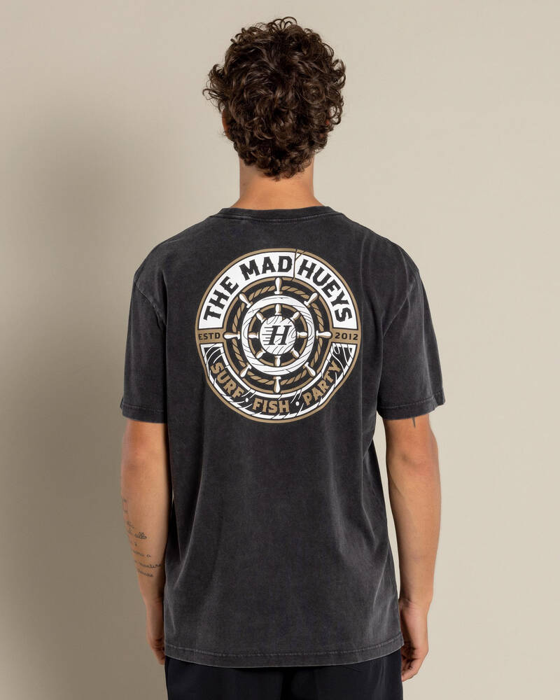 The Mad Hueys Hueys Ship Wheel T-Shirt for Mens