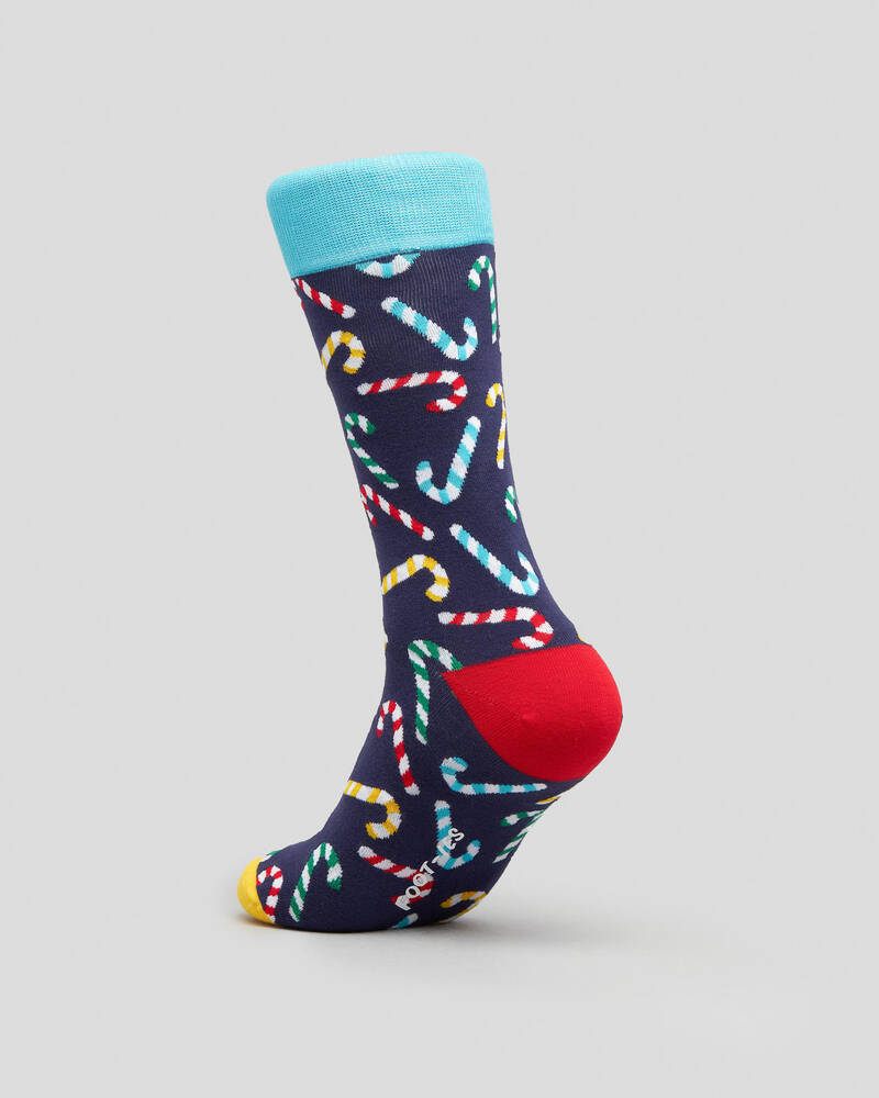 FOOT-IES Candy Cane Socks for Mens