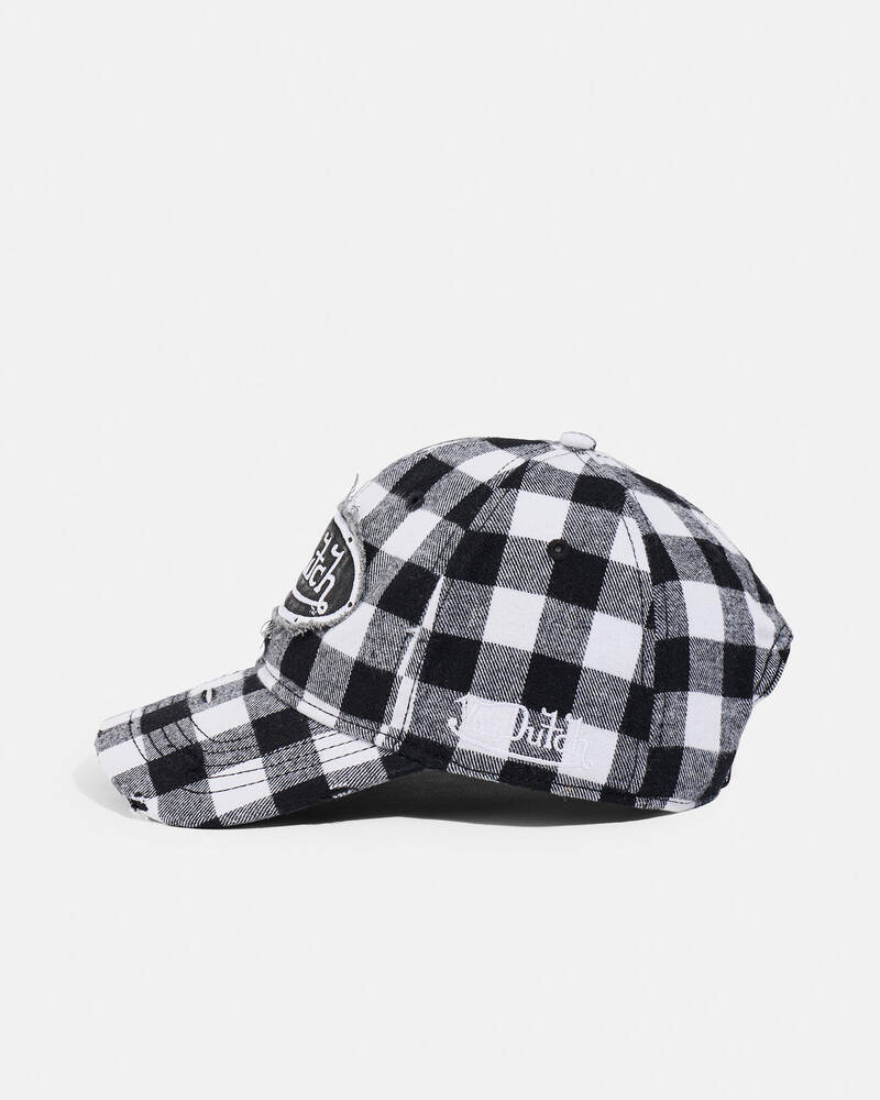 Von Dutch Distressed Plaid Dad Cap for Mens