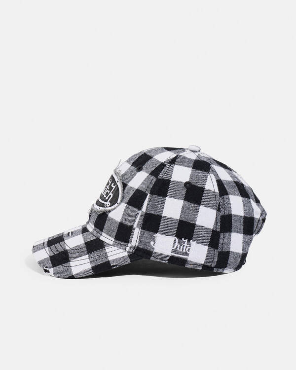 Von Dutch Distressed Plaid Dad Cap for Mens