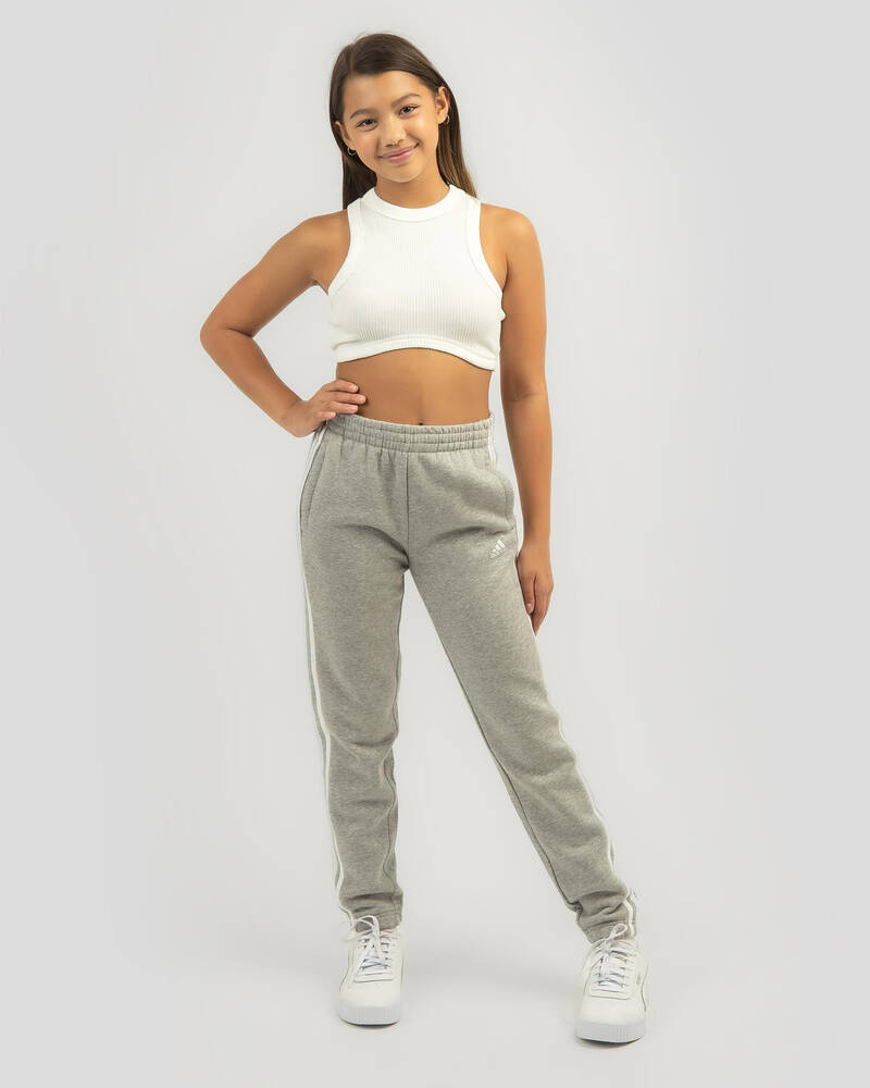 adidas Girls' Essentials 3 Stripe Track Pants for Womens