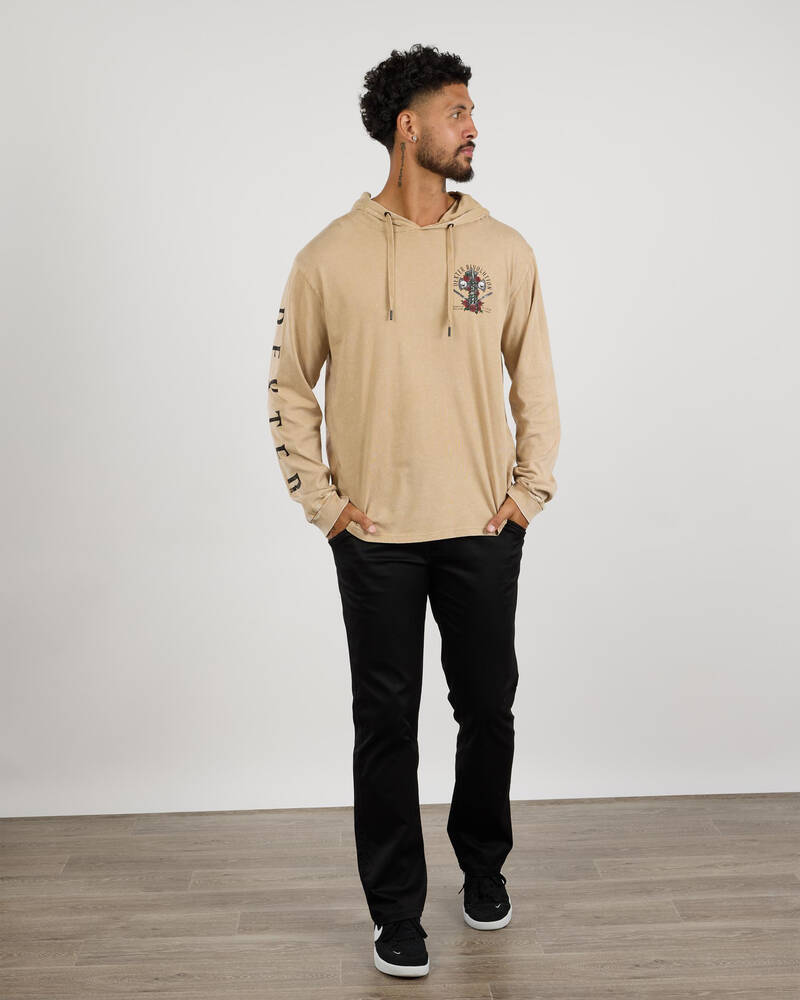 Dexter Wreathed Cross Hooded Long Sleeve T-Shirt for Mens