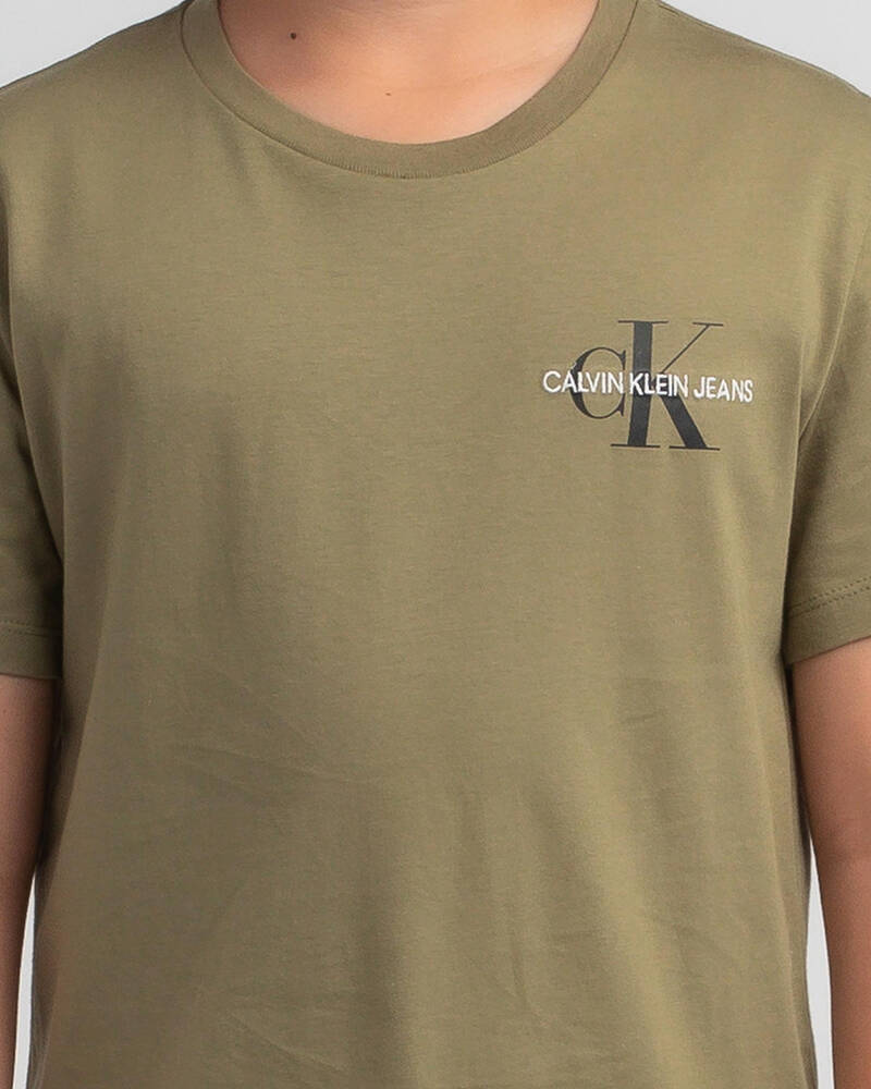 Calvin Klein Boys' Chest Monogram T-Shirt for Mens