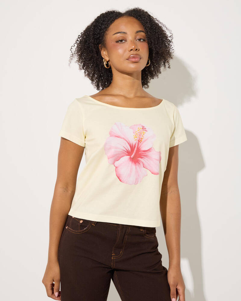 Mooloola Connie Off Shoulder Tee for Womens