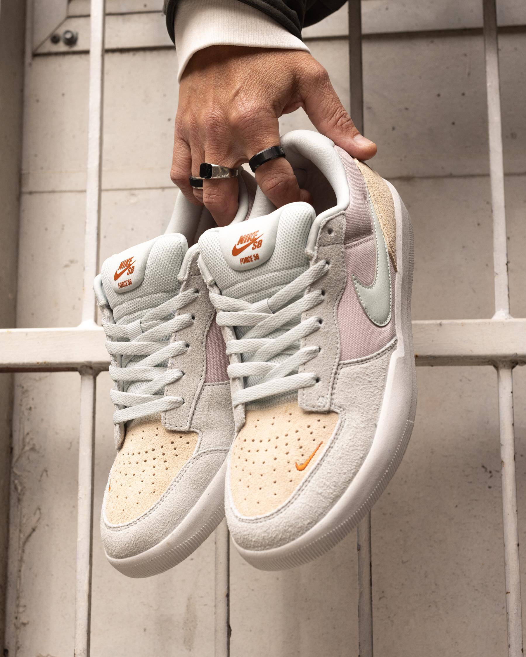 Nike SB Force 58 Shoes In Platinum Violet/light Silver-sanddrift